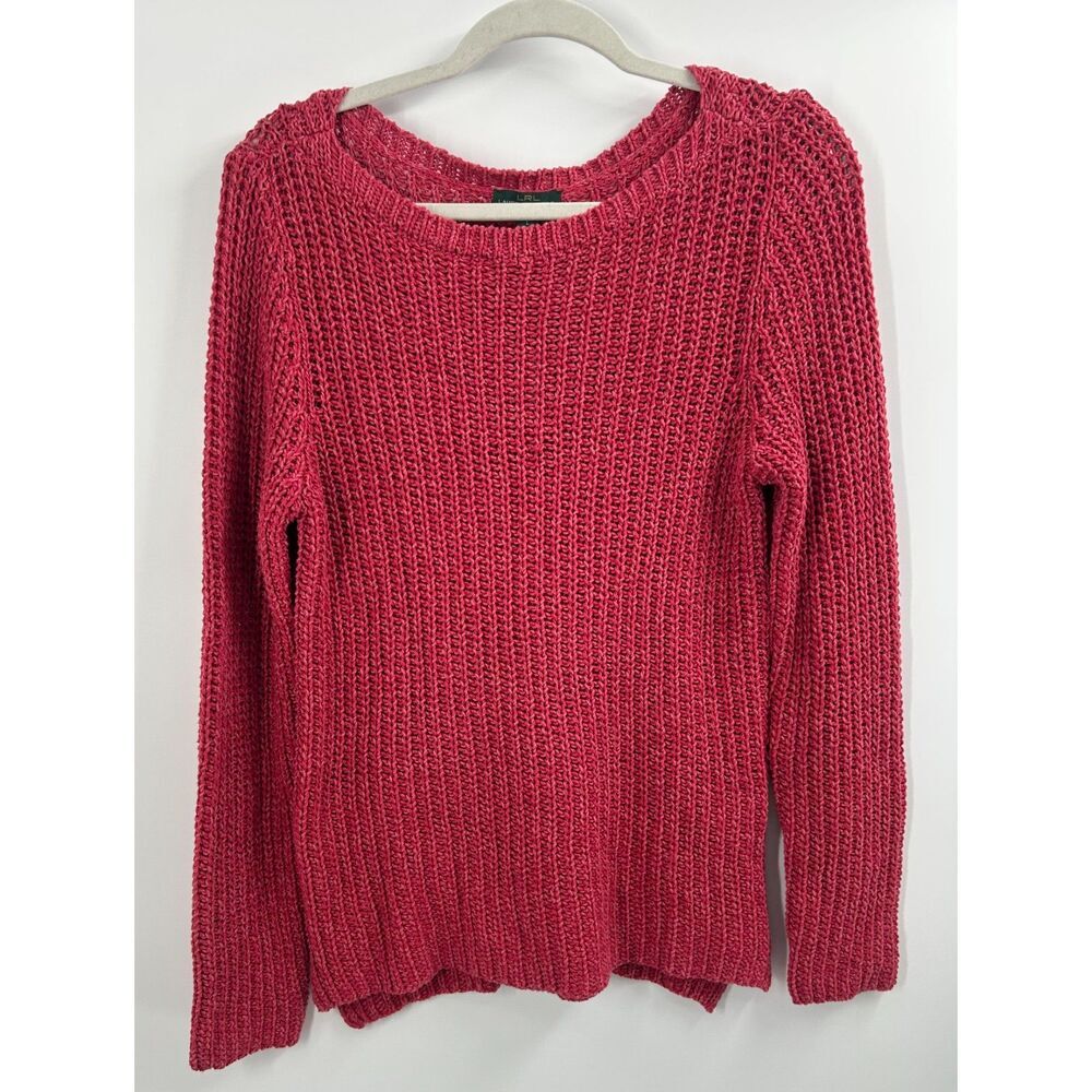 NWT Ralph Lauren Alpine Rise Cable Knit Sweater Women's Size L Cotton